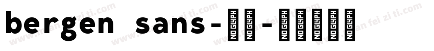 bergen sans-常规字体转换